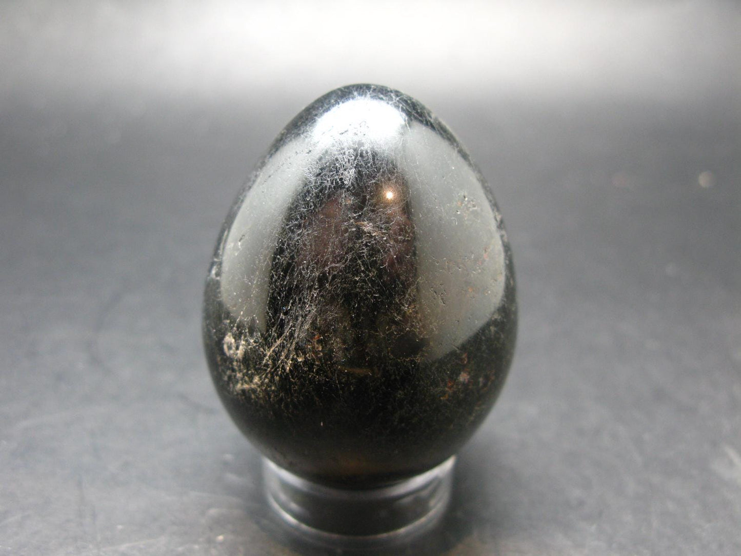 Black Tourmaline Schorl 2.3" Egg From Brazil - 201.24 Grams