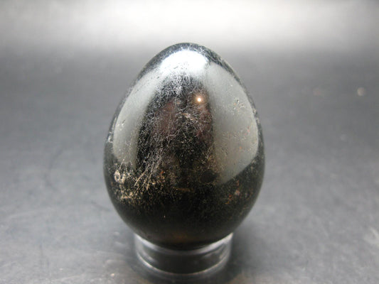 Black Tourmaline Schorl 2.3" Egg From Brazil - 201.24 Grams