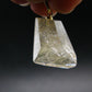 Rutilated Quartz Gold Plated Silver Pendant From Brazil - 1.1" - 4.46 Grams
