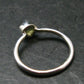 Moldavite Tektite Silver Ring from Czech Republic - 8 Size - 1.95 Grams