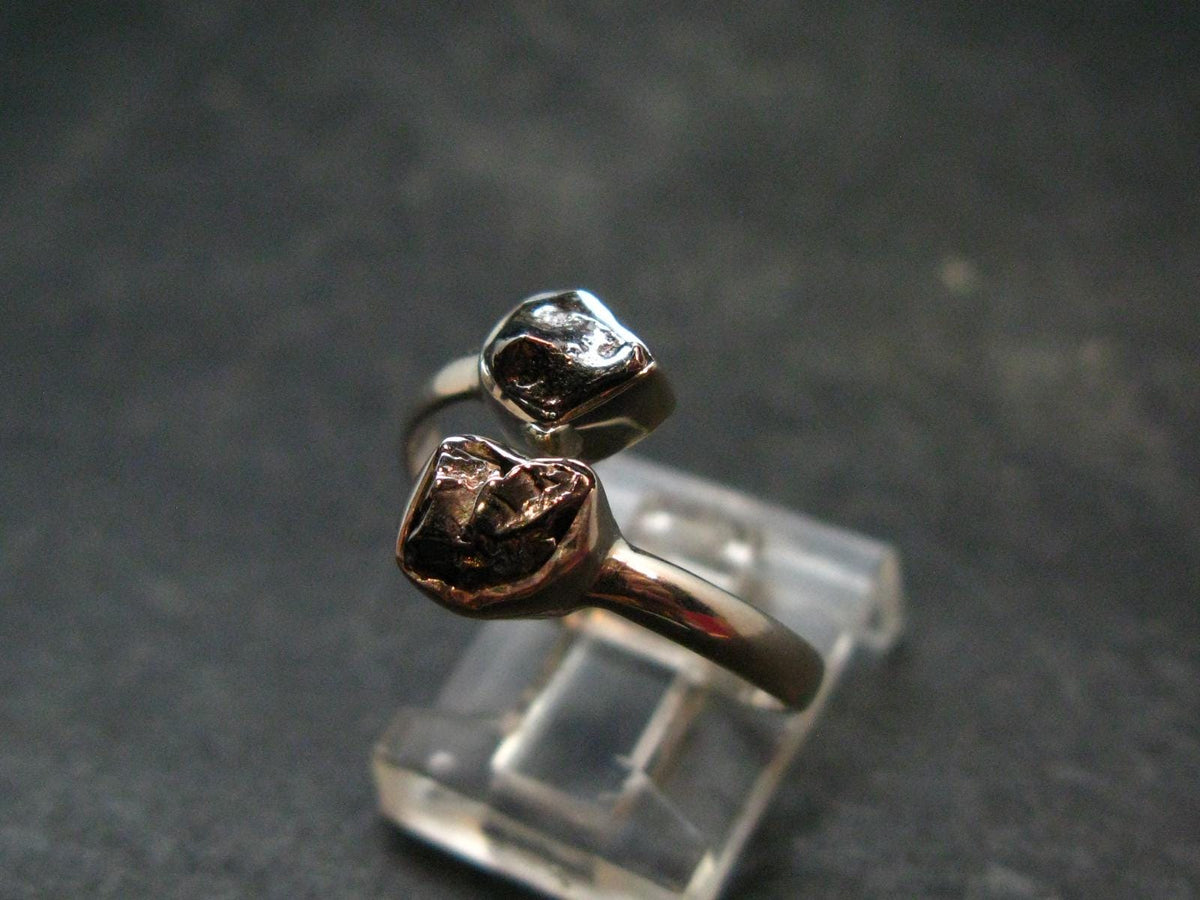 Large Meteorite Campo Del Cielo Sterling Silver Ring From Argentina - 2.73 Grams - Size 9