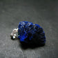 Azurite Nodule Crystal Sterling Silver Pendant from Russia - 1.0" - 4.26 Grams