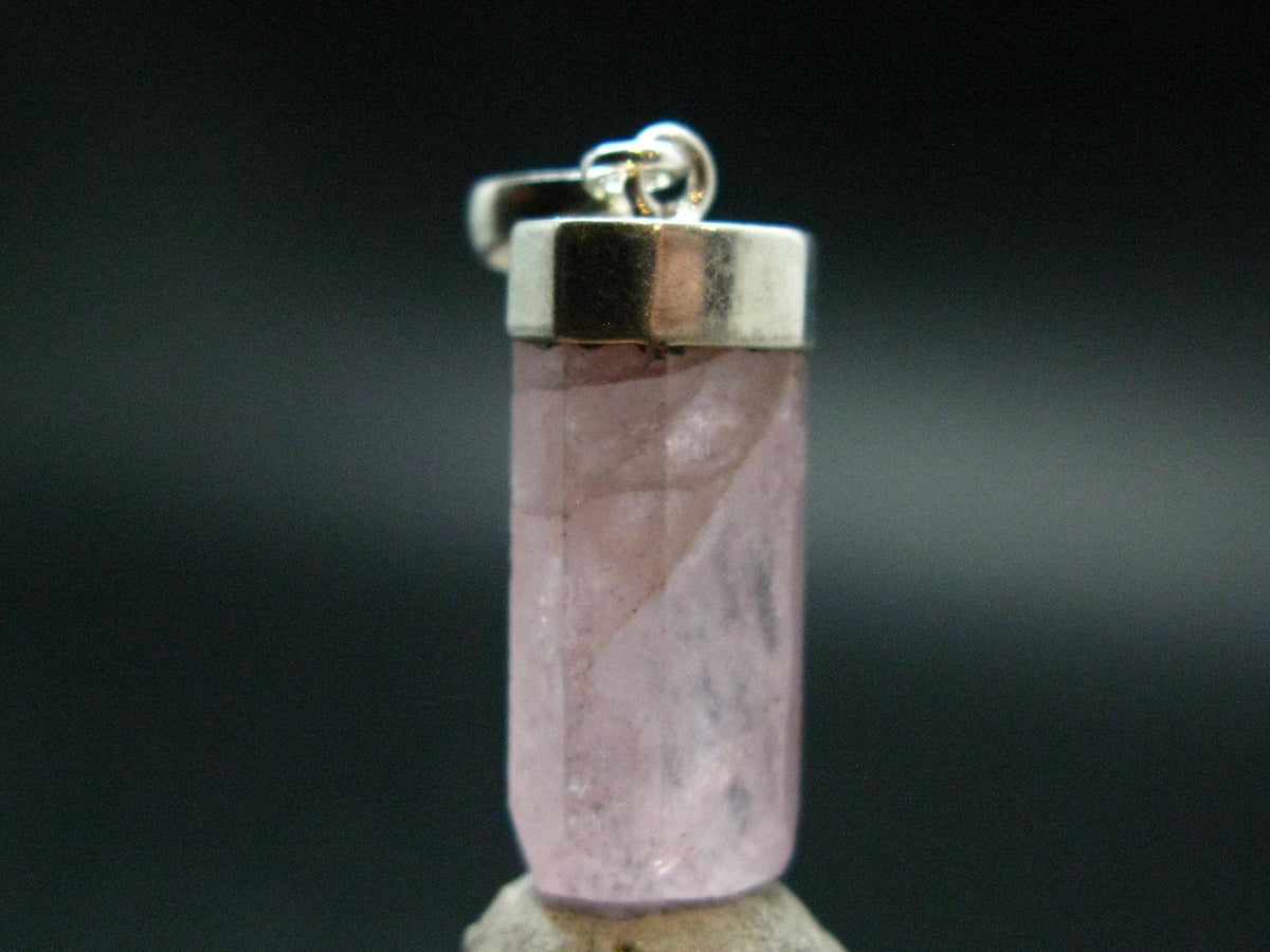 Very Nice Pink Morganite Silver Pendant From Brazil - 1.3" - 4.48 Grams