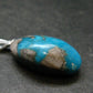 Genuine Turquoise Silver Pendant From Sleeping Beauty Arizona - 1.2" - 3.80 Grams