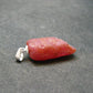 Rare Ruby Crystal Silver Pendant from India - 1.1" - 4.4 Grams