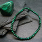 Malachite Genuine Bracelet ~ 7 Inches ~ 4mm Round Beads