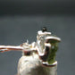 Natural Moldavite Tektite Raw Stud Earrings In Sterling Silver From Czech Republic - 1.56 Grams
