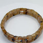 Rutilated Quartz Tile Bracelet – Natural Golden Inclusion Stretch Jewelry