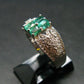 Emerald Crystal Silver Ring from Colombia - 0.83 carats - Size 7.5