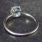 Natural Round Shaped London Blue Topaz Crystal Sterling Silver Ring - Size 5 - 1.21 Grams