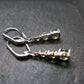 Moldavite Tektite Silver Earrings from Czech Republic - 2.20 Grams