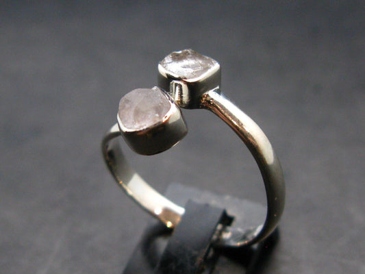 Gray Herderite Silver Ring from Africa - Size 9 - 2.24 Grams