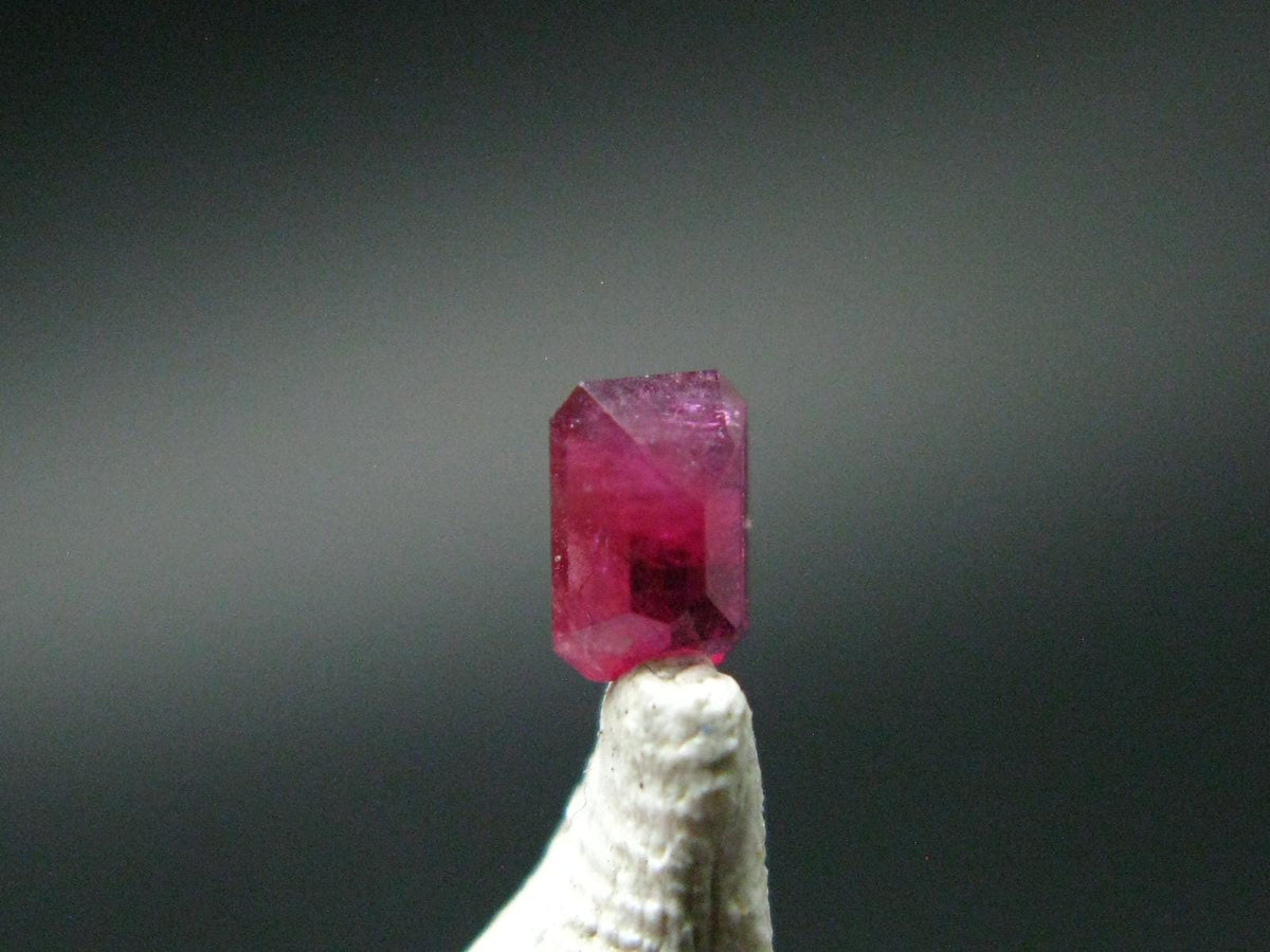 Beautiful Rare Gem Bixbite Red Beryl Emerald Cut Stone From Utah USA - 0.14 Carats - 3.7x2.8mm