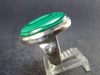 Malachite Cabochon Silver Ring - 11.6 Grams - Size 8