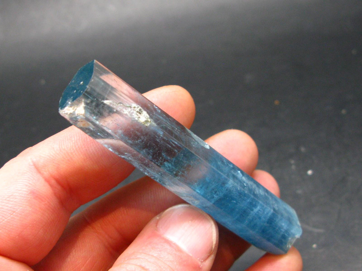 Gem Aquamarine Crystal Blue Beryl From Vietnam - 34.51 Grams - 3.2"