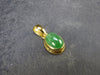 Tsavorite Green Garnet Gold Plated Silver Pendant from Tanzania - 0.7" - 1.56 Grams