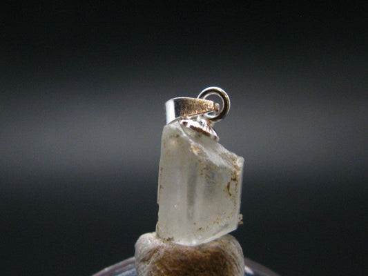 Phenakite Phenacite Silver Pendant from Burma Myanmar - 0.7 Inches - 0.92 Grams