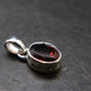 Genuine Red Garnet Almandine Gem Sterling Silver Pendant From India - 0.7" - 1.82 Grams