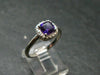 Siberian Amethyst!! Natural Faceted Rich Purple Amethyst 925 Silver Ring with CZ - 2.52 Grams - Size 8