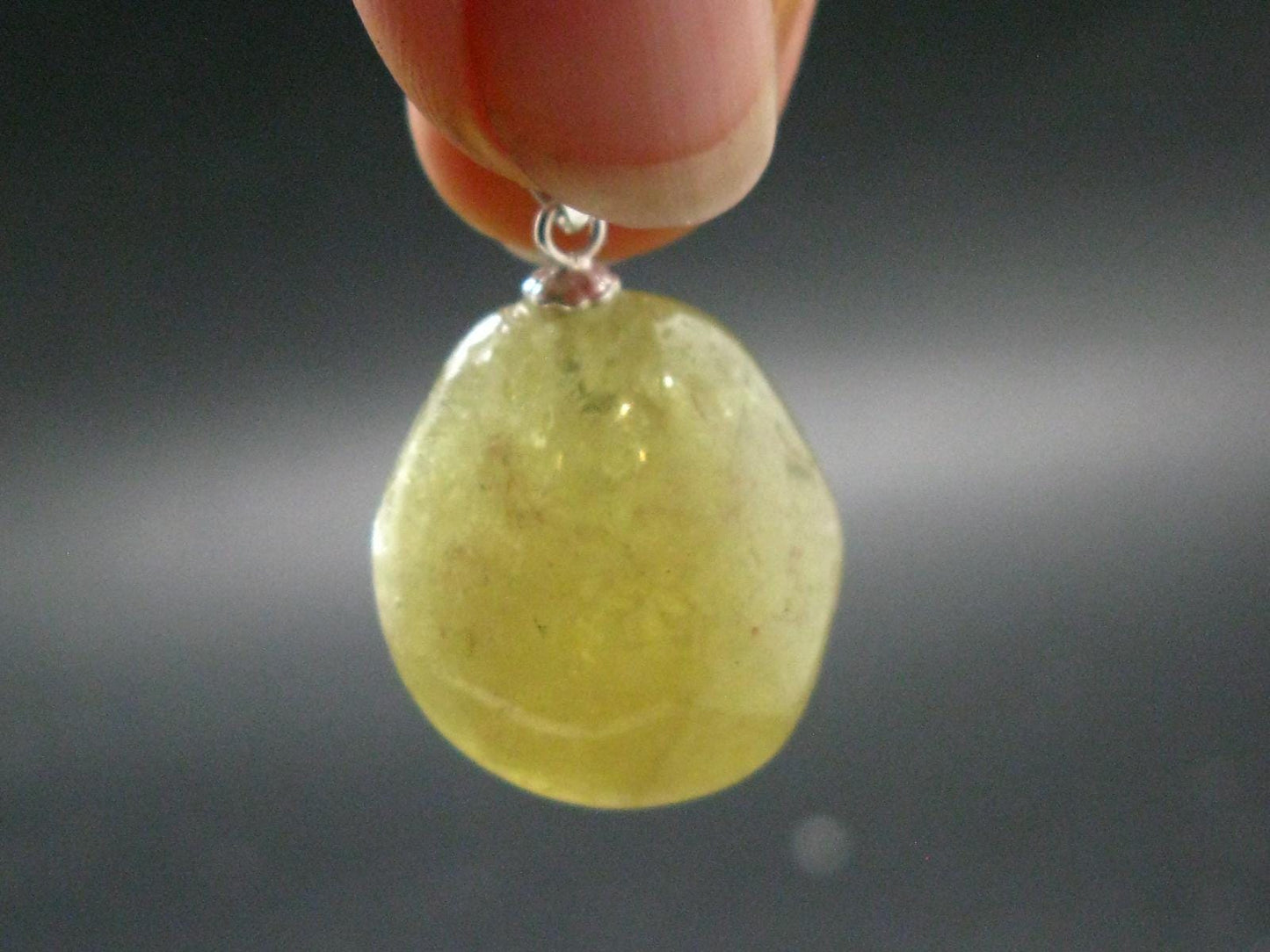 Large Gold Apatite Tumbled Pendant from Mexico - 8.0 Grams - 1.1"