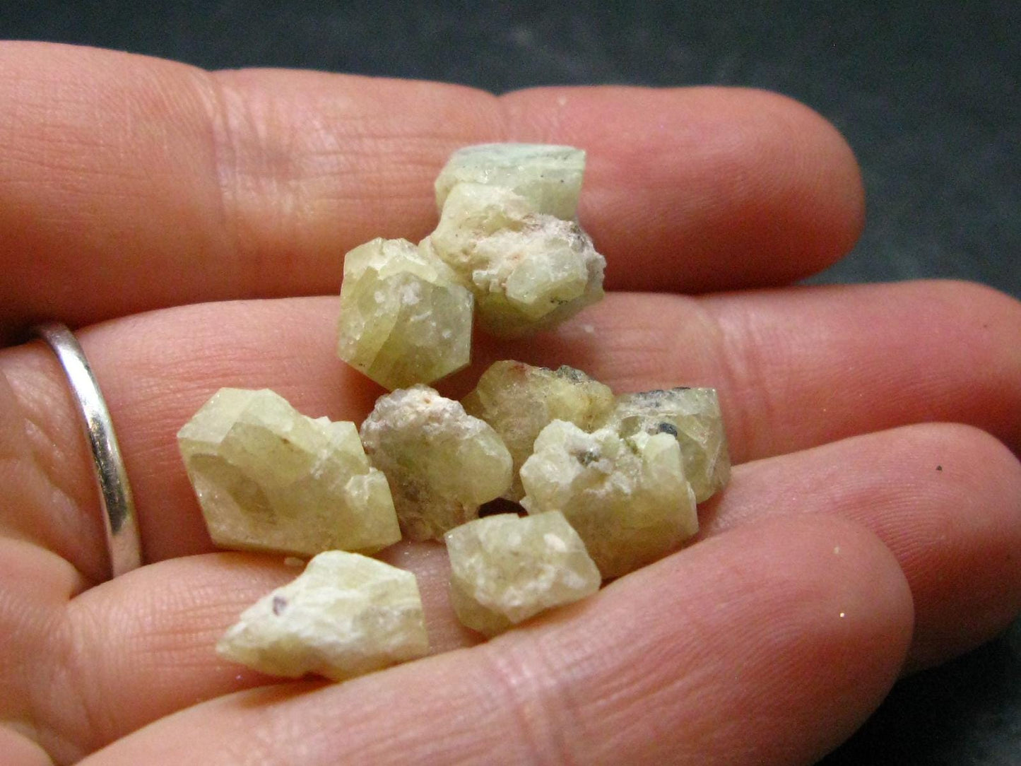 Lot of 10 Large Rhodizite Rhodozite Crystals from Madagascar - 32.75 Carats