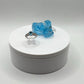 Swiss Blue Topaz Sterling Silver Ring with Accents - Size 7