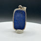 Raw Azurite Silver Amulet | Deep Blue Crystal