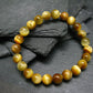 Golden Tiger Eye Genuine Bracelet ~ 7 Inches ~ 8mm Round Beads