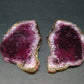 Rare Pink Tourmaline Crystal Slice Pair From Brazil - 87 Carats Total