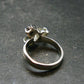 Moldavite Herkimer Meteorite Sterling Silver Ring From Czech Republic - Size 5 - 3.46 Grams