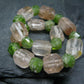 RESERVED Peridot & Topaz Genuine Bracelet ~ 7.5 Inches ~ Facetted Beads