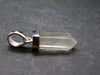 Gem Libyan Desert Glass Tektite Pendant Sterling Silver from Libya - 1.2" - 2.38 Grams