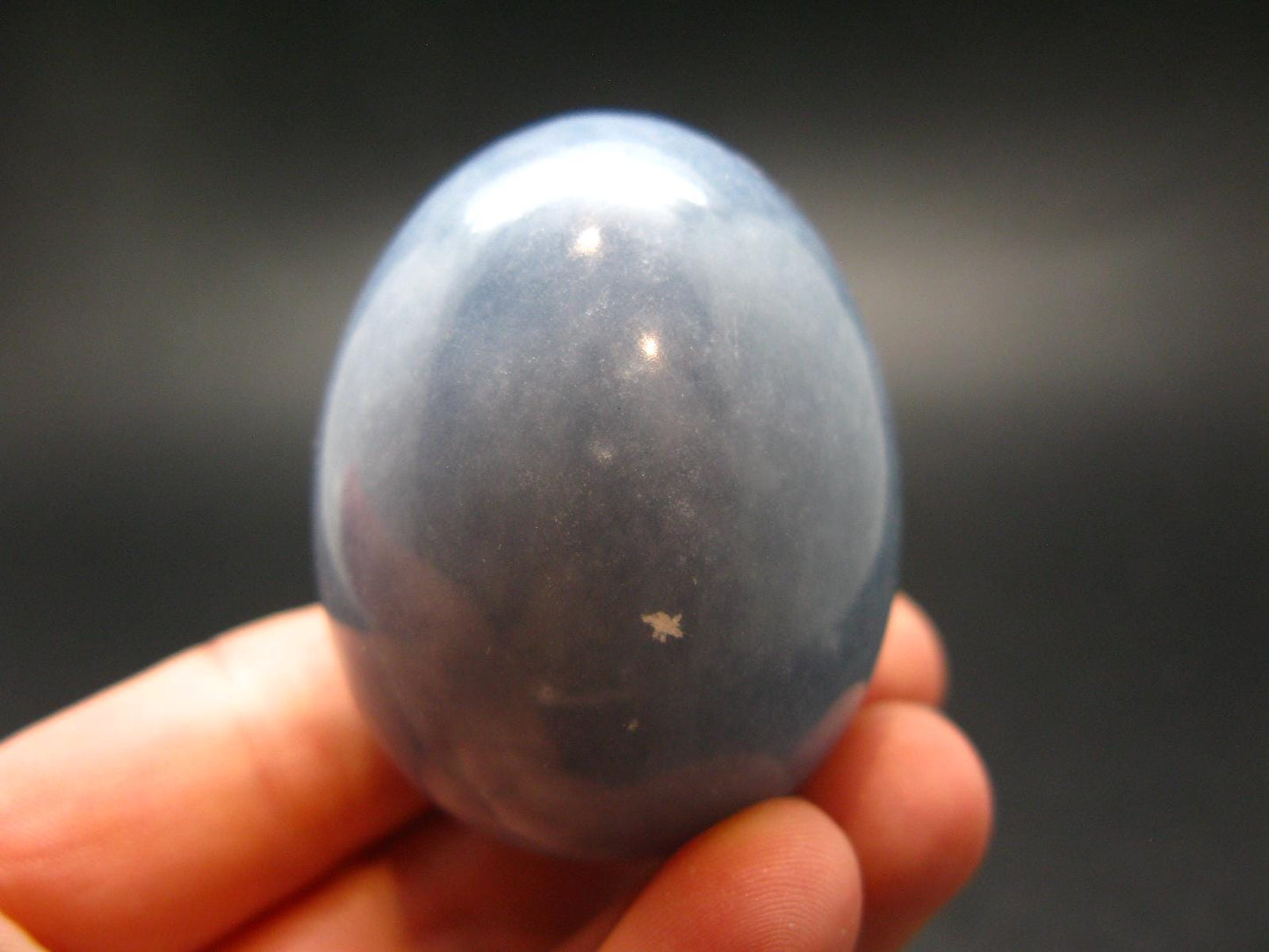 Fine Angelite Angellite Egg From Peru - 1.8"
