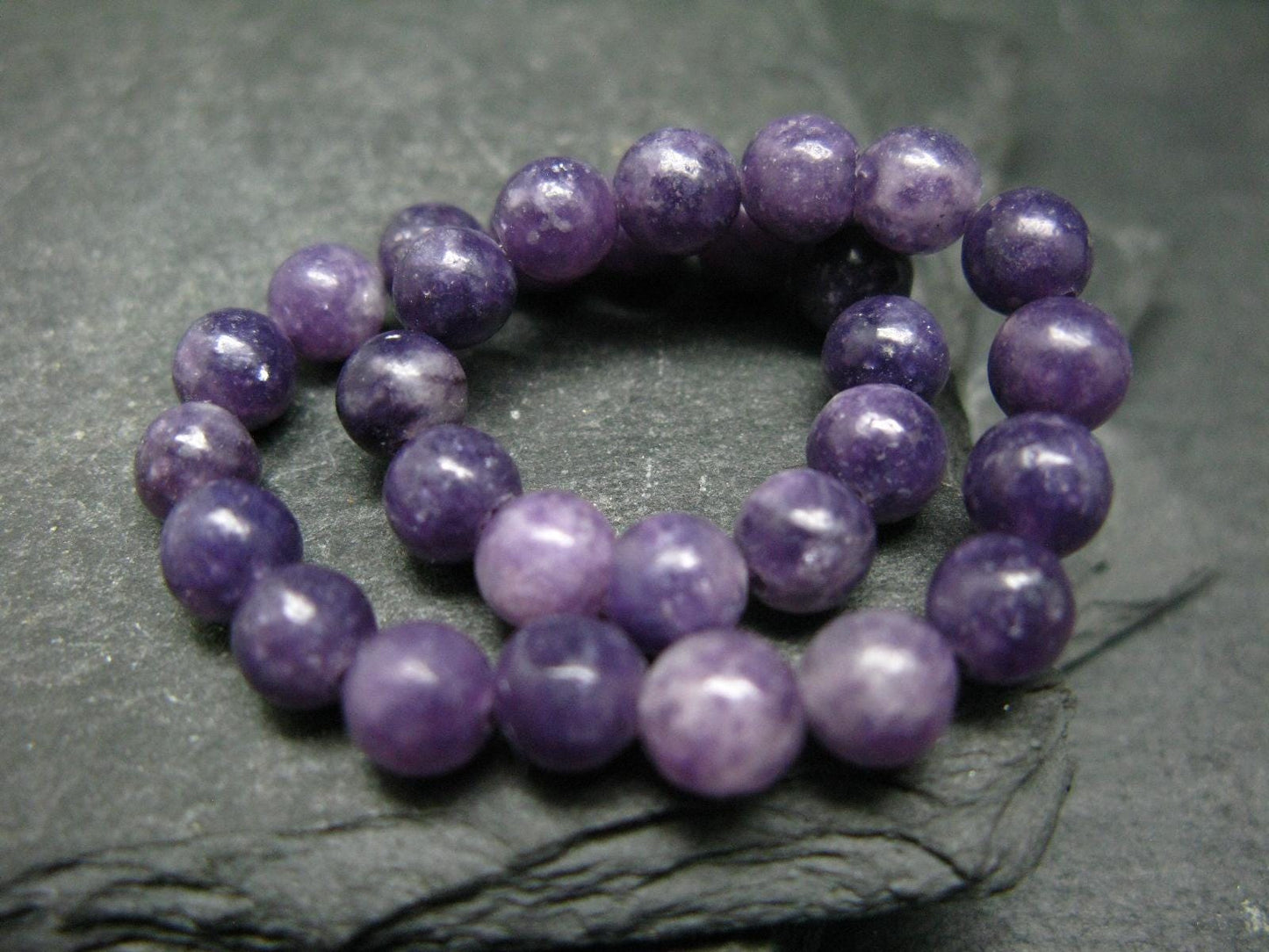 Lepidolite Genuine Bracelet ~ 7 Inches ~ 6mm Round Beads