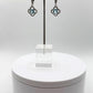 Swiss Blue Topaz Drop Earrings with Petal Motif in Sterling Silver - Weight 4.07 Grams