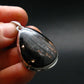 Tumbled Hypersthene Silver Plated Pendant From Canada - 1.4" - 8.99 Grams