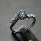 Natural Facetted Blue Topaz Crystal Ring - 1.85 Grams - Size adjustable