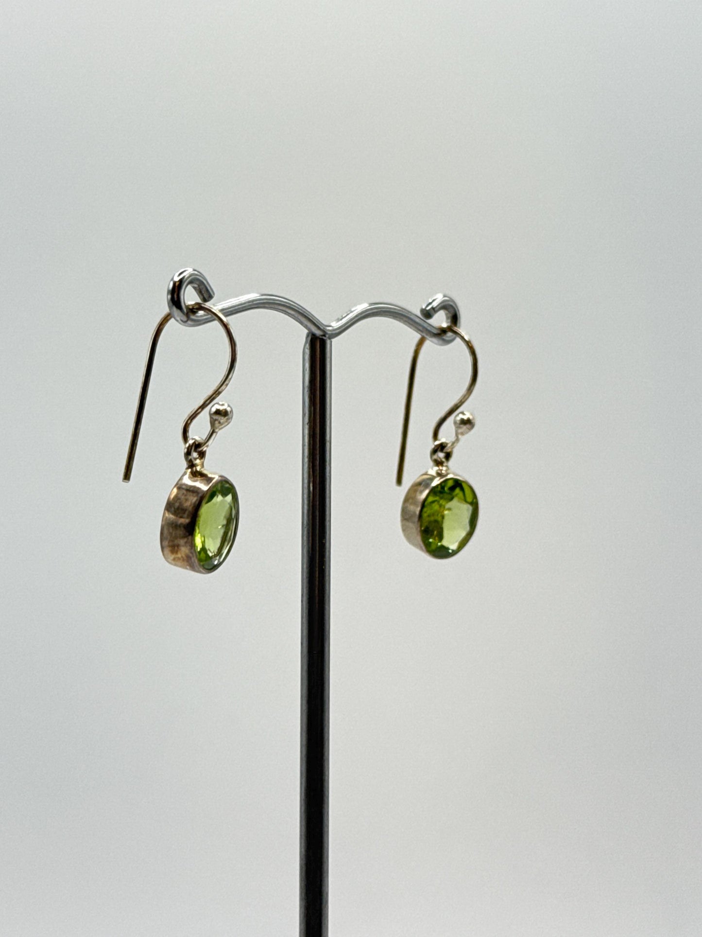 Peridot Sterling Silver Dangle Earrings | August Birthstone