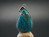 Turquoise Silver Pendant - 1.3" - 4.23 Grams