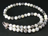 Merlinite Moss Agate Necklace Beads From Brazil - 19" - 8mm Round Beads