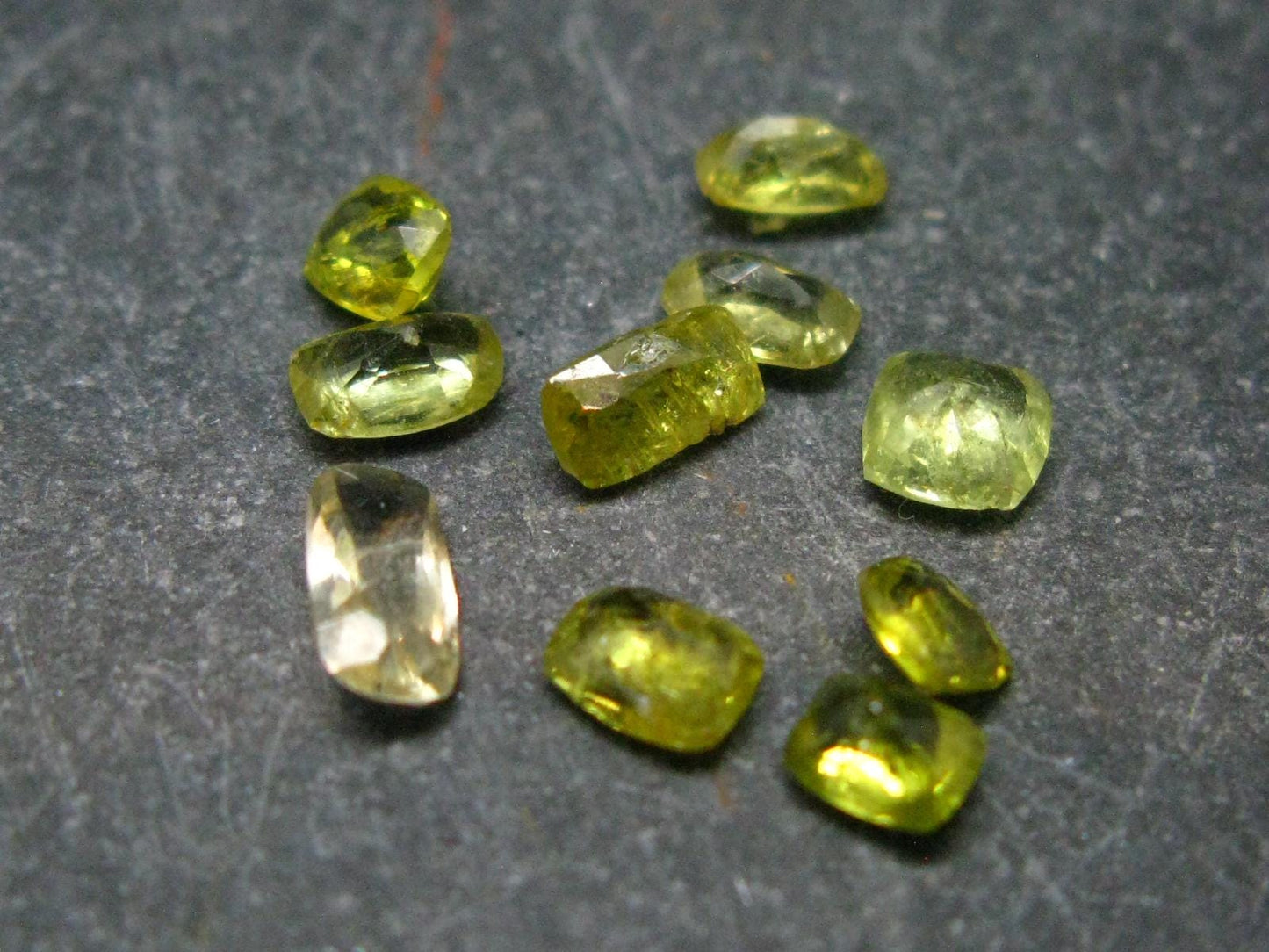 Lot of 10 Green Chrysoberyl Cut Gems From Brazil - 3.06 Carats