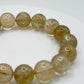 Elegant Rutilated Crystal Bead Bracelet – Natural Gemstone, Stretch Healing Jewelry