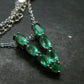 Emerald Silver Pendant W/Chain From Colombia - 2.54 Grams Total