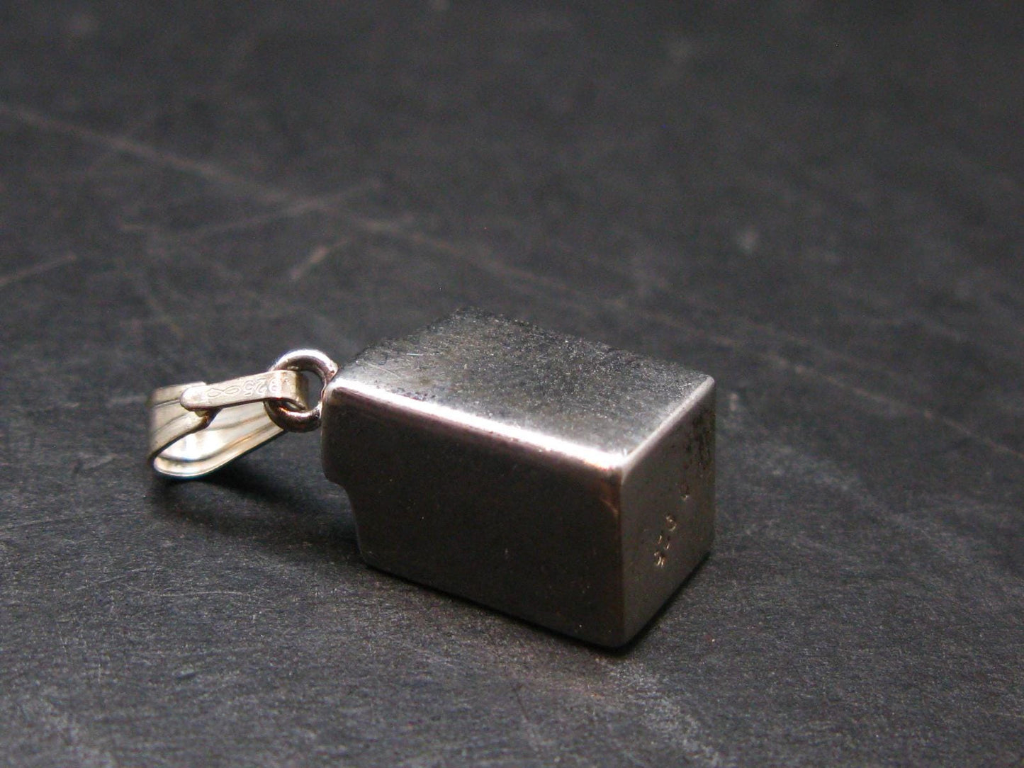 Rhodochrosite Sterling Silver Pendant From Alma Colorado - 0.8" - 2.69 Grams