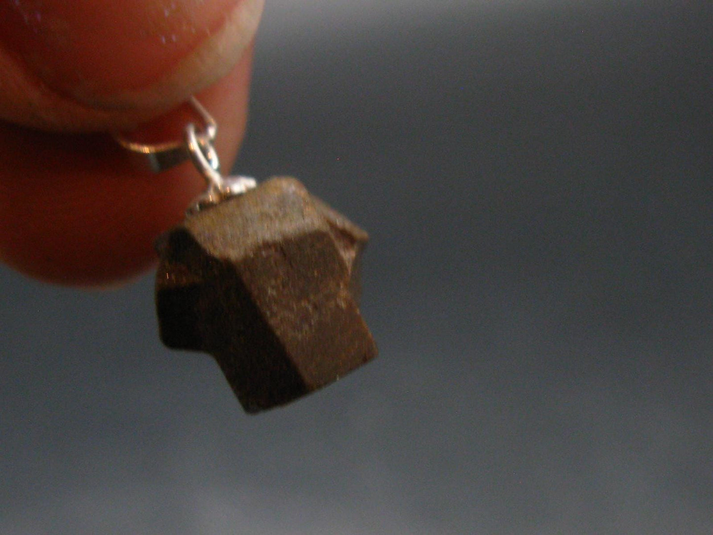 Staurolite Silver Pendant From USA - 0.7" - 2.1 Grams