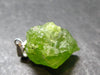 Peridot Olivine Pendant in SS From Arizona - 1.0" - 3.61 Grams