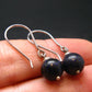 Rare Black Opal Silver |Earrings From Australia - 1.0" - 1.97 Grams
