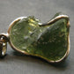Moldavite Tektite Silver Pendant from Czech Republic - 1.4" - 5.34 Grams