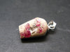 Bixbite Red Emerald Beryl Silver Pendant From Utah USA - 6.90 Carats - 0.8"