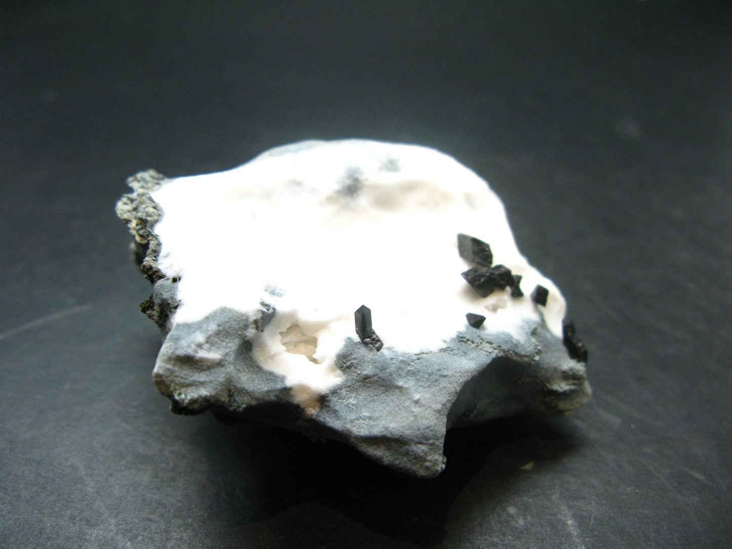 Neptunite on Natrolite Cluster From California - 2.3"